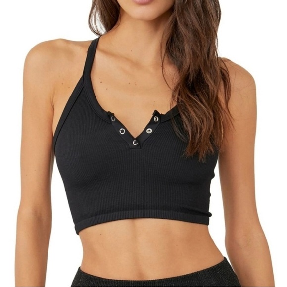 Free People Tops - COPY - Free Throw Henley Crop Tank FREE PEOPLE FP MOVEMENT